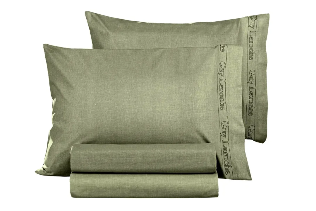 Μαξιλαροθήκες ζεύγος από βαμβακερό περκάλι Guy Laroche Color Plus Khaki