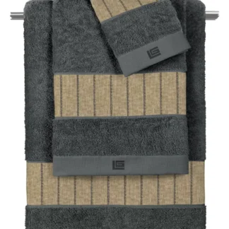 Σετ 3τμχ. Πετσέτες Beverly Cashmere-Anthracite - Guy Laroche