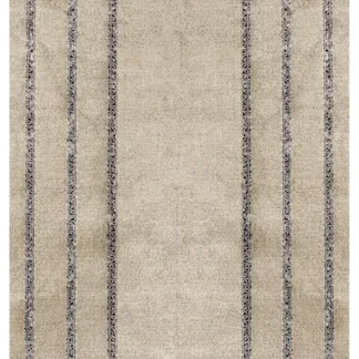 Χαλάκια κρεββατοκάμαρας μπεζ με ριγέ μοτίβο, σετ 3 τμχ, εξαιρετικά απαλά - Guy Laroche