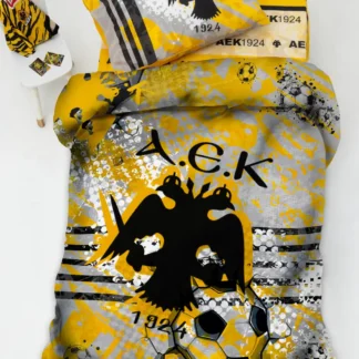 Σετ Παπλωματοθήκη Μονή Aek 170x250 Aek8
