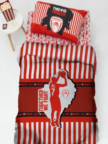 Σετ Παπλωματοθήκη Μονή Olympiacos B.C. 170x250 BC8