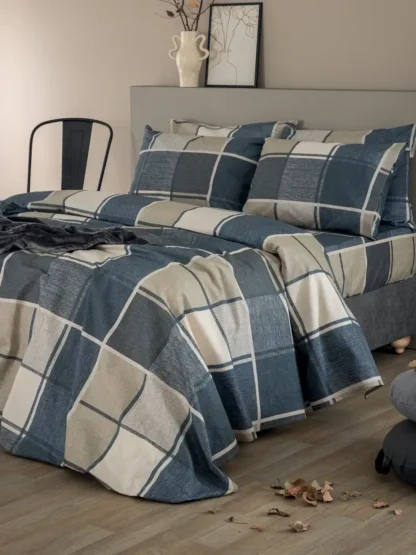 Σετ Μονά Σεντόνια Flannel Beauty 170x265 FB0236 Χωρίς Λάστιχο - Image 2