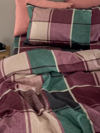 Σετ Μονά Σεντόνια Flannel Beauty 170x265 FB0237 Με Λάστιχο