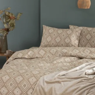 Σετ Παπλωματοθήκη Υπέρδιπλη Flannel Beauty 240x250 FB0238