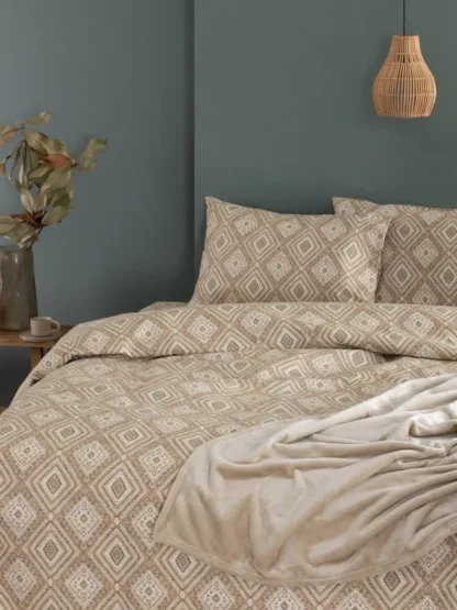 Σετ Παπλωματοθήκη Υπέρδιπλη Flannel Beauty 240x250 FB0238