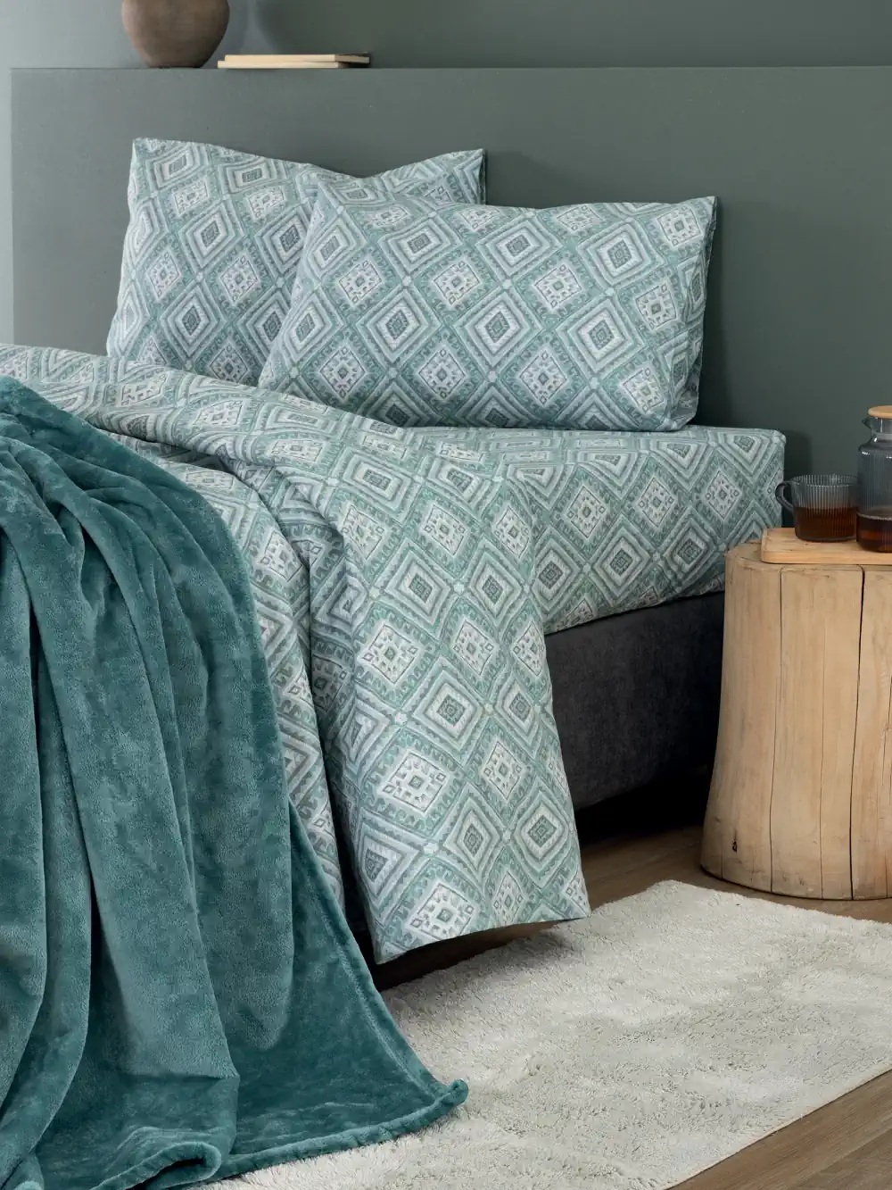 Σετ Παπλωματοθήκη Υπέρδιπλη Flannel Beauty 240x250 FB0239 - Image 2