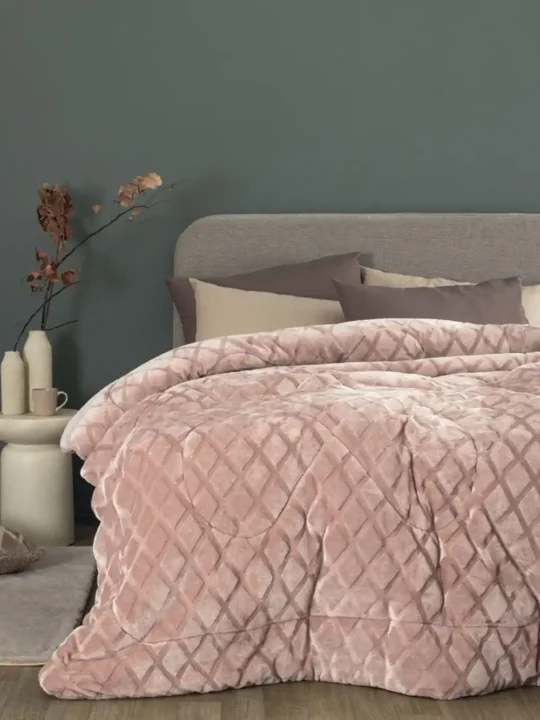 Κουβερτοπάπλωμα ροζ king size Palamaiki Nadine 5 Ping