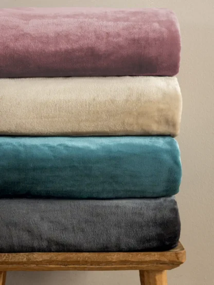 Κουβέρτα Fleece 160x220 LUCY COAL - Image 2
