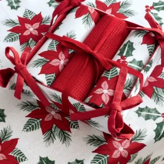 Σετ 3 Πετσέτες Κουζίνας 40x70 με καλάθι Christmas Collection CC101 από ύφασμα 100% βαμβάκι.