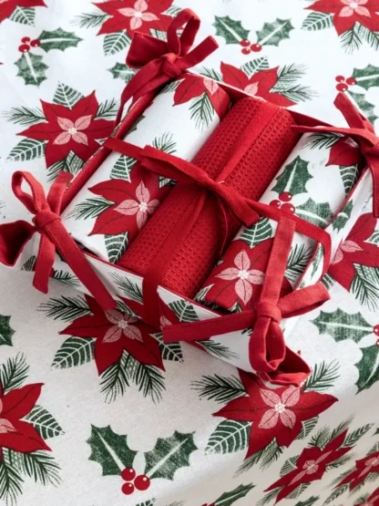 Σετ 3 Πετσέτες Κουζίνας 40x70 με καλάθι Christmas Collection CC101