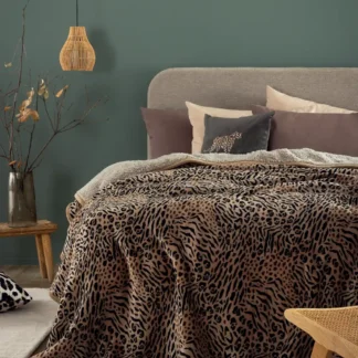 Κουβέρτα υπέρδιπλη, animal print, fleece - Palamaiki Yuki