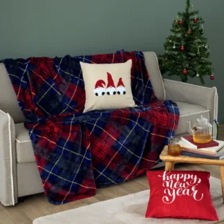 Κουβέρτα Μονή/Καναπέ 160x220 CLAUS από ύφασμα 100% flannel fleece 300 γραμμαρίων ανά m², αφράτη, μαλακή και απαλή υφή, προσφέροντας ζεστασιά το χειμώνα.