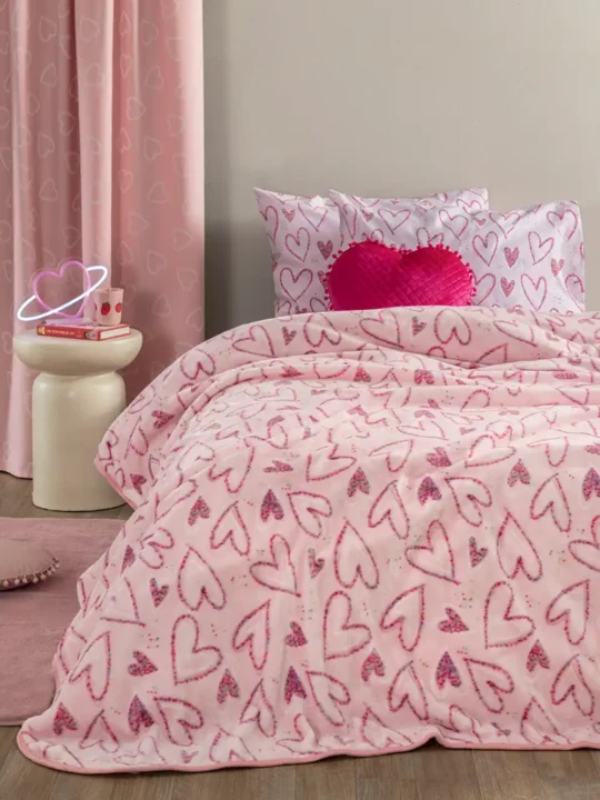 Κουβέρτα Μονή 160x220 BV-727 από ύφασμα 100% super soft velour 650 γραμμαρίων ανά m²