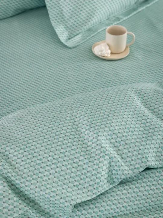 Σεντόνια King Size, Από 100% Βαμβάκι Σατέν 300 Κλωστών, Στο Πράσινο Χρώμα Της Μέντας, Σετ Τεσσάρων Τεμαχίων - Palamaiki Pale PAL704