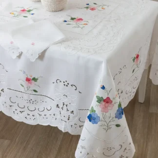 Σετ Τραπεζομάντηλο Με 12 Πετσέτες Φαγητου Vintage Beauty 180x270 LORA