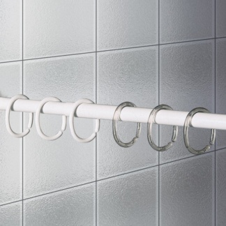 Clips 12 pcs transparent κρίκοι κουρτίνας μπάνιου Joybath