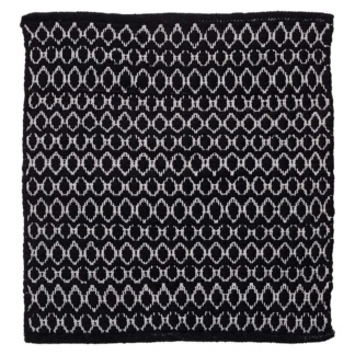 Boho 60x60 black πατάκι μπάνιου Sealskin