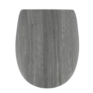 Καπάκι Λεκάνης Δρύινο Φυσικό Γκρι με Ανοξείδωτους Μεντεσέδες MRShome