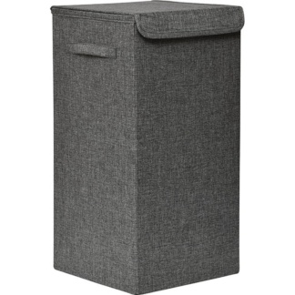 Καλάθι Απλύτων Αναδιπλούμενο από MDF Γκρι με Υφασμάτινη Επένδυση MRShome