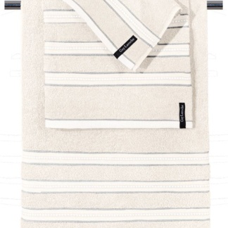 Πετσέτες Μπάνιου Εκρόυ, Σετ Τριών Τεμαχίων Από 100% Βαμβάκι Guy Laroche Trio Cream