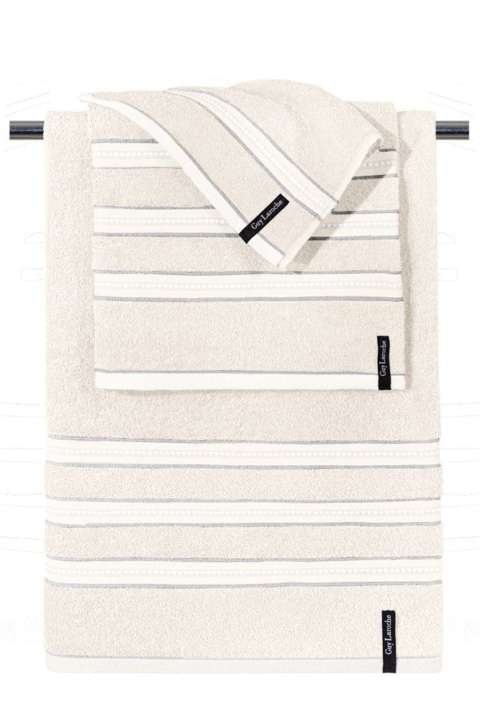 Πετσέτες Μπάνιου Εκρόυ, Σετ Τριών Τεμαχίων Από 100% Βαμβάκι Guy Laroche Trio Cream