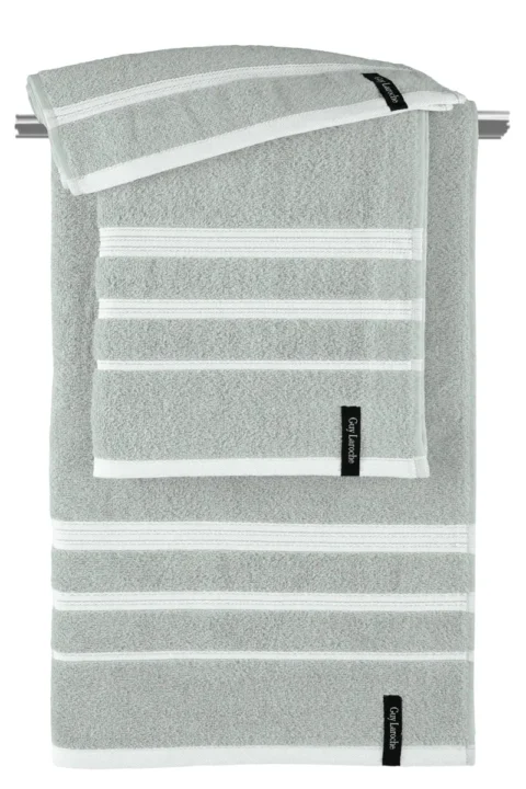 Πετσέτες μπάνιου πράσινες, από 100% βαμβάκι, σετ τριών τεμαχίων Guy Laroche Sofrano Verde