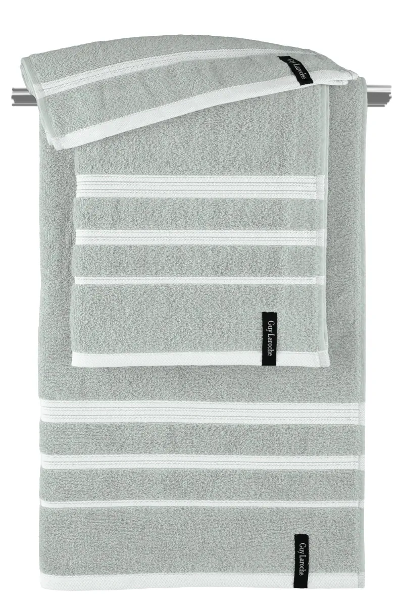 Πετσέτες μπάνιου πράσινες, από 100% βαμβάκι, σετ τριών τεμαχίων Guy Laroche Sofrano Verde