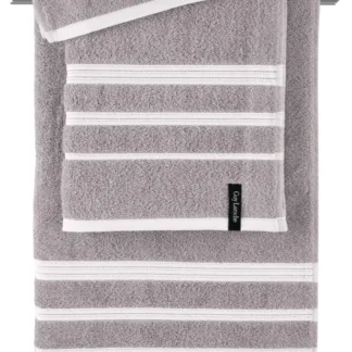 Πετσέτες μπάνιου λιλά, σετ 3 τμχ από 100% βαμβάκι Guy Laroche Sofrano Melanze