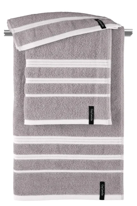 Πετσέτες μπάνιου λιλά, σετ 3 τμχ από 100% βαμβάκι Guy Laroche Sofrano Melanze