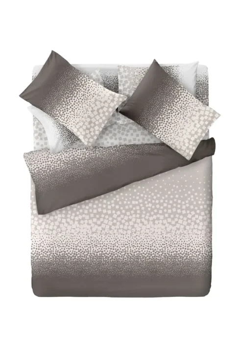 Σεντόνια υπέρδιπλα από 100% βαμβάκι, σετ 4 τμχ Saint Clair Byblos Taupe