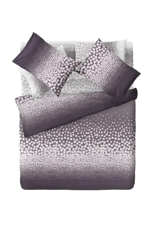 Παπλωματοθήκη Saint Clair Byblos Melanze. Κατασκευασμένη από 100% βαμβάκι, σετ με δυο ασορτί μαξιλαροθήκες.