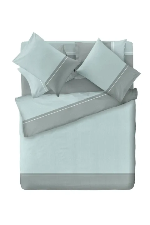 Παπλωματοθήκη Saint Clair Maggy Mint. Κατασκευασμένη από 100% βαμβάκι, σετ με δυο ασορτί μαξιλαροθήκες.