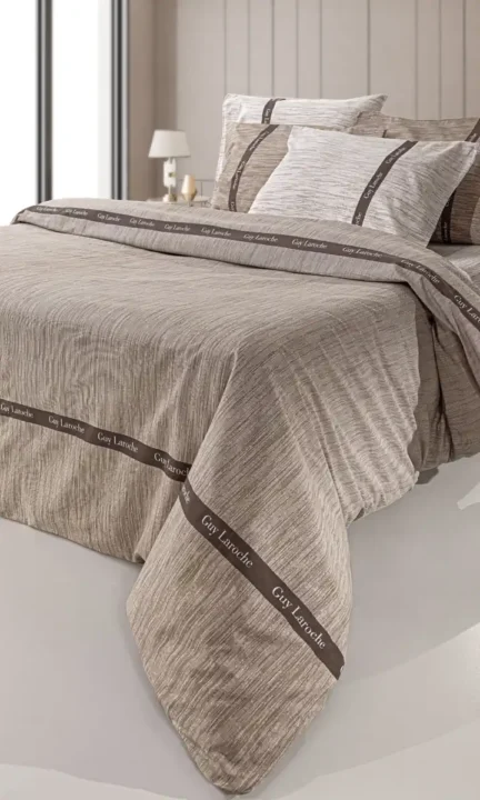 Σεντόνια υπέρδιπλα γκρι, από 100% βαμβάκι, σετ 4 τμχ Guy Laroche Avene Nautalal