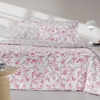 Σεντόνια king size Guy Laroche Ortega Old Pink. Σετ τεσσάρων τεμαχίων, κατασκευασμένο από 100% βαμβάκι, με μοντέρνο εμπριμέ σχεδιασμό. Το σετ απότελείται από πανωσέντονο, κατωσέντονο και δυο μαξιλαροθηκες.