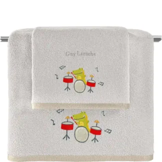 Σετ 2τμχ Βρεφικές Πετσέτες Band Natural-Silver - Guy Laroche