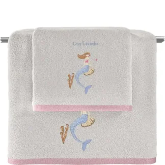 Σετ 2τμχ Βρεφικές Πετσέτες Merida Pink-Silver - Guy Laroche
