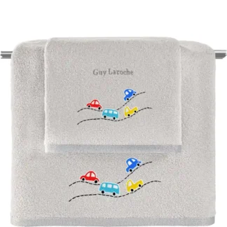 Σετ 2τμχ Βρεφικές Πετσέτες Roadtrip Natural-Silver - Guy Laroche