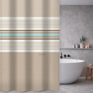Κουρτίνα Μπάνιου Pinstripe Natural - Guy Laroche