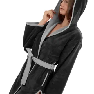 Μπουρνούζι New Comfy Black (Με Κουκούλα) LARGE - Guy Laroche
