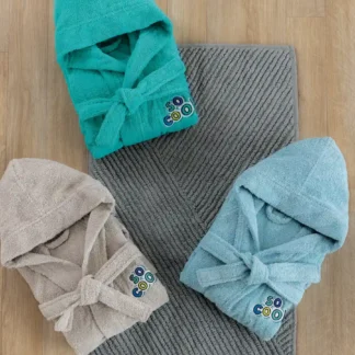 Μπουρνούζι με Κουκούλα Kids Bath COOL GREEN 4-6