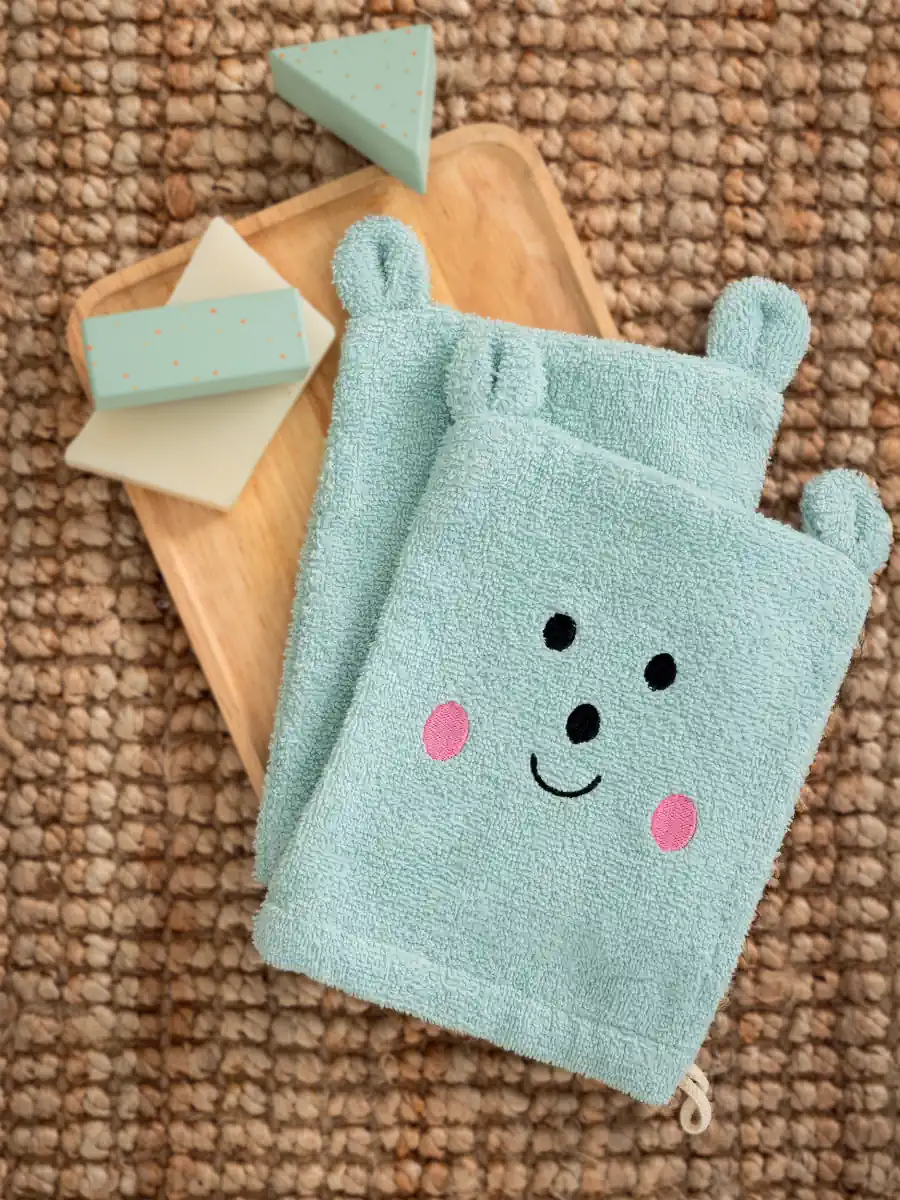Σετ γάντια μπάνιου πετσετέ Baby Bath 17x23 BG100 AQUA