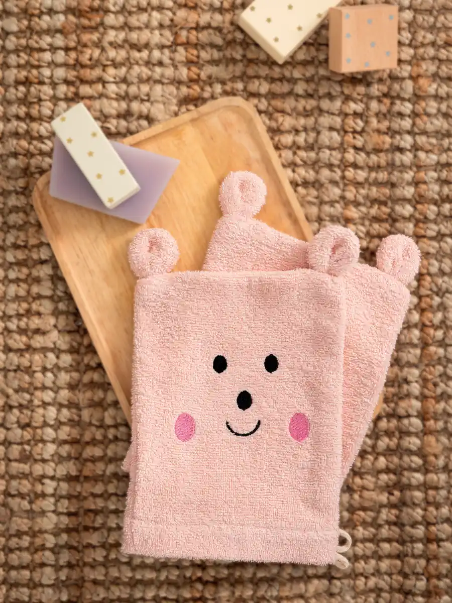 Σετ γάντια μπάνιου πετσετέ Baby Bath 17x23 BG100 PINK