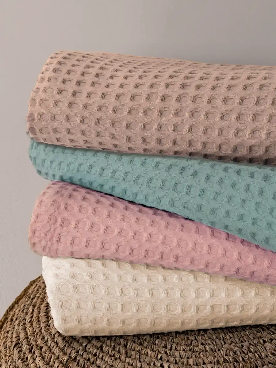 Κουβέρτα Πικέ Αγκαλιάς Baby Blankets 80x110 MARCIE BEIGE - Image 2