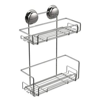 Ράφι διπλό με βεντούζες 30cm chrome Sealskin Elementals