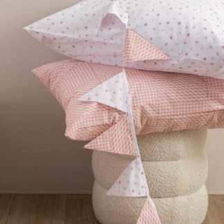 Βρεφικές μαξιλαροθήκες ροζ, 100% βαμβακερές Palamaiki BB101 Rose