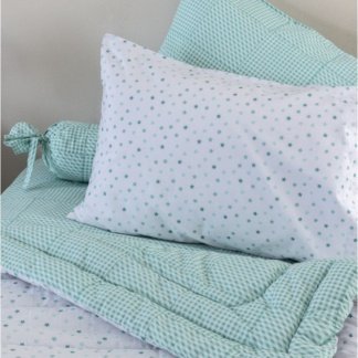 Βρεφικές Μαξιλαροθήκες Βαμβακερές, 40 x 50 εκατοστά, σετ δυο τεμαχίων Palamaiki BB101 Aqua