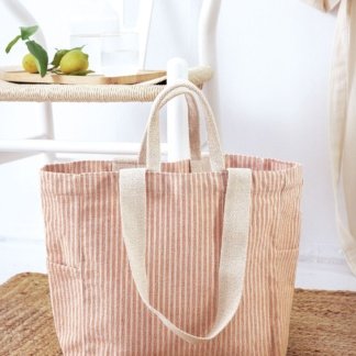 Τσάντα παραλίας Bag Salmon από την beach collection της ελληνικής εταιρίας Palamaiki.