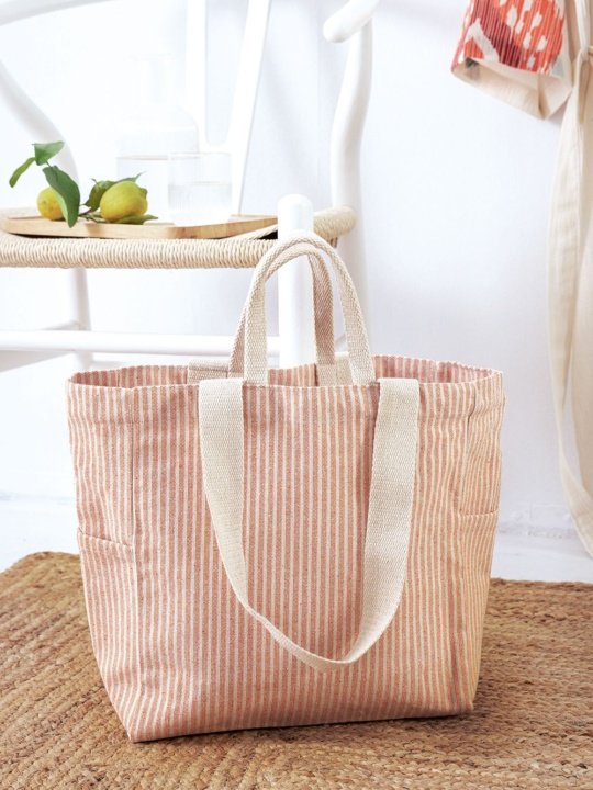 Τσάντα παραλίας Bag Salmon από την beach collection της ελληνικής εταιρίας Palamaiki.
