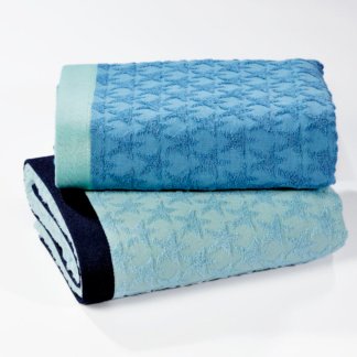 Πετσέτα Θαλάσσης 90Χ180 Stars Dark Aqua/Aqua - DownTown