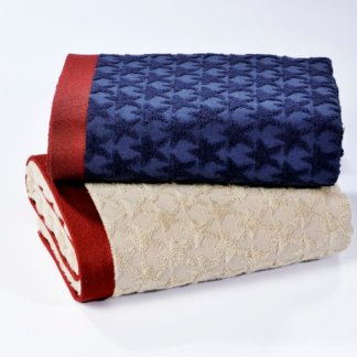 Πετσέτα Θαλάσσης 90Χ180 Stars Linen/Red - DownTown